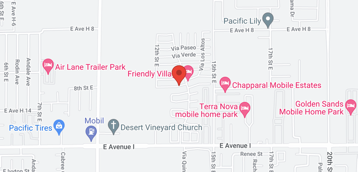map of 1301 Avenue I Lancaster, CA 93535